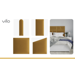 Gepolsterte Platten 30X35 GEO MUSTARD