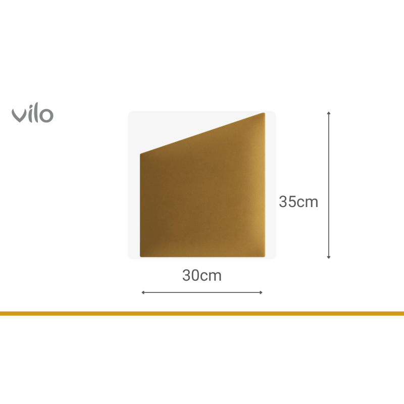 Vilo | Panou tapitat 30X35 cm, GEO, Mustar