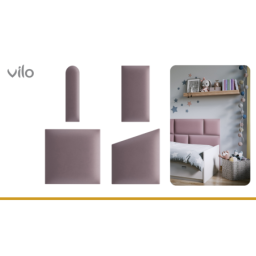 Upholstered panels 30X30 PUDRAL ROSE