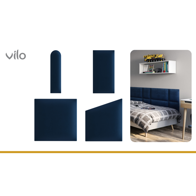 Vilo | Panou tapitat VILO 30X30 cm, Bleumarin