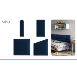 Vilo | Panou tapitat VILO 30X30 cm, Bleumarin