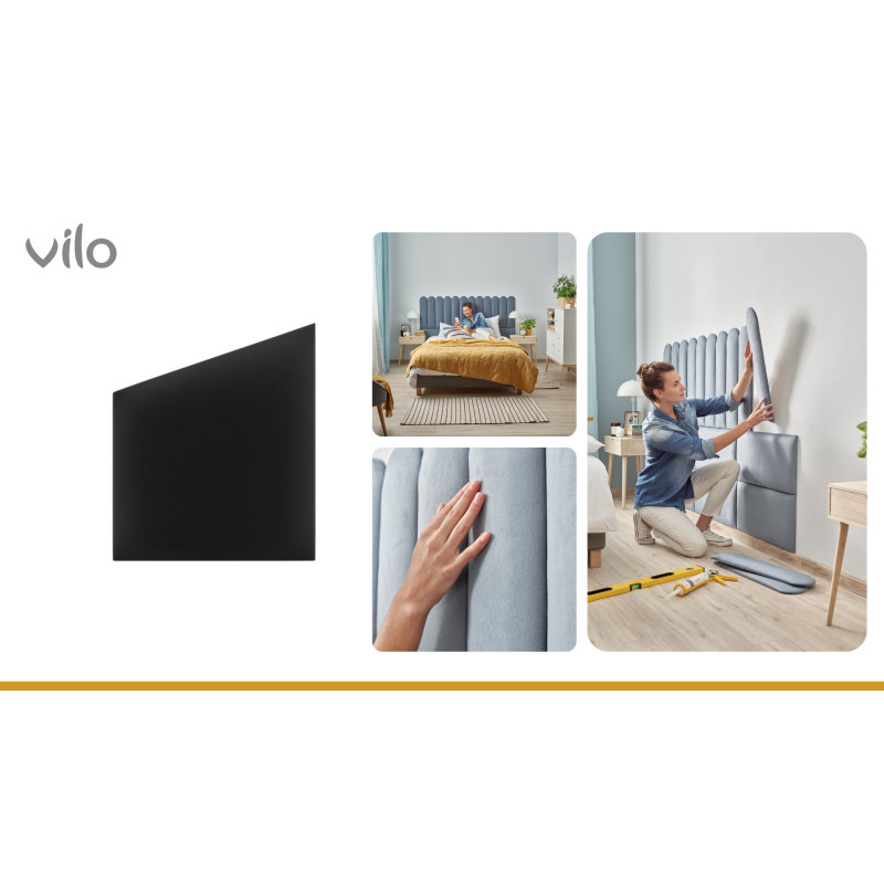 Upholstered panels 30X35 BLACK