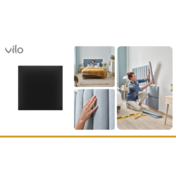 Upholstered panels 30X30 BLACK