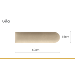 Vilo | Panou tapitat 15X60 cm, OVAL, Bej