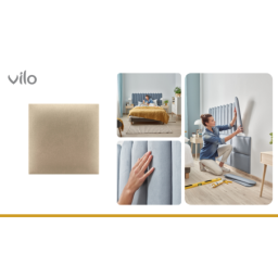 Vilo | Panou tapitat 30X30 cm, Bej