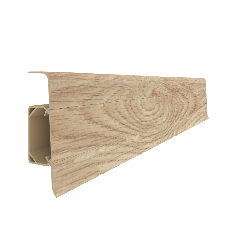 Plinta parchet PVC Esquero 607, Platan Mexican, canal cablu, 250 x 6.6 x 2.2 cm