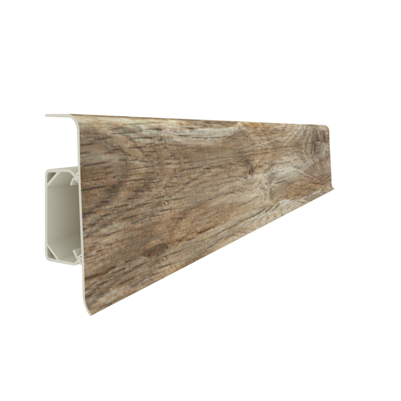 Plinta parchet PVC Esquero 610, Stejar Ghinda, canal cablu, 250 x 6.6 x 2.2 cm