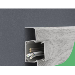 Vilo|Plinta parchet PVC Esquero 610, Stejar Ghinda, canal cablu, 250 x 6.6 x 2.2 cm