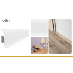 Vilo|Plinta parchet PVC Smart Flex 501, , Albaa, canal cablu, 250 x 5.5 x 2.2 cm