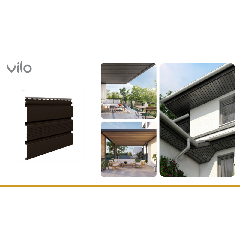 Sofito plokštė su perforacija SV 07 Brown (10 vnt.)