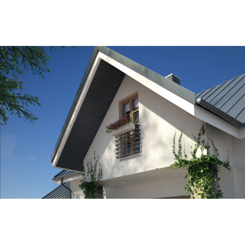 Sofito plokštė su perforacija SV 07 Graphite (10 vnt.)