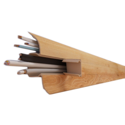 Vilo|Plinta parchet PVC Smart Flex 545, Lemn African, canal cablu, 250 x 5.5 x 2.2 cm