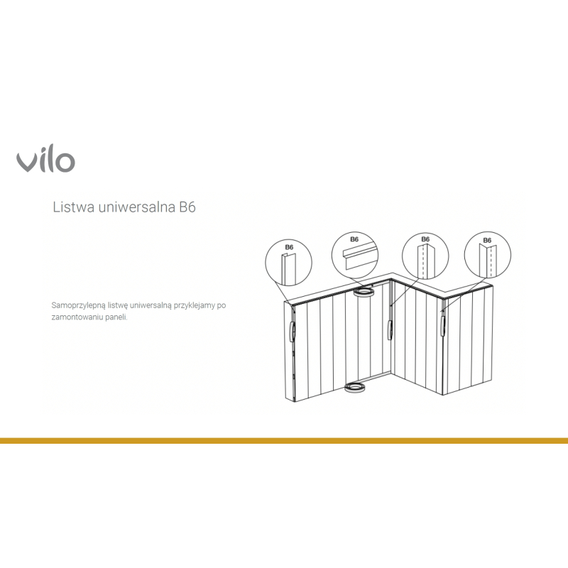 Vilo | Profil universal pentru panourile Motivo,  B604