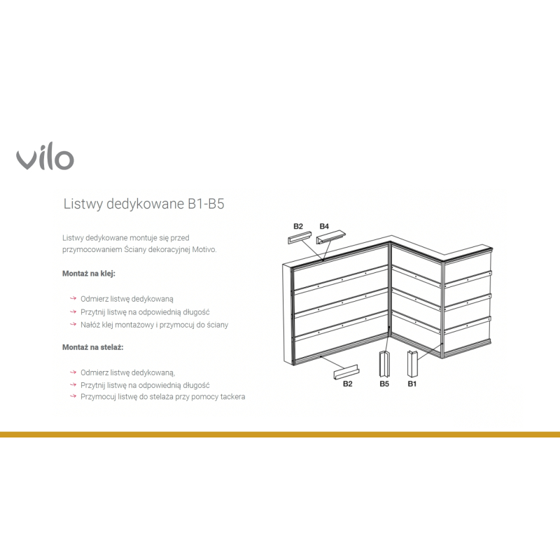 Vilo | Profil panou Motivo B1 Unghi Exterior, MOCCA