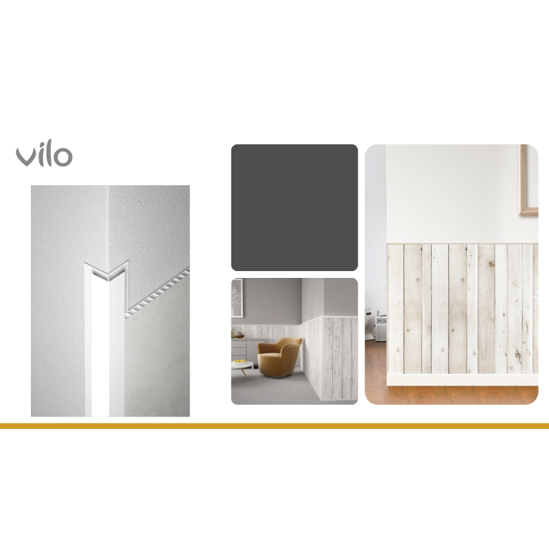 Wykończenie paneli dekoracyjnych Motivo L.BOAZ. B1 KĄT. ZEW. GRAFIT