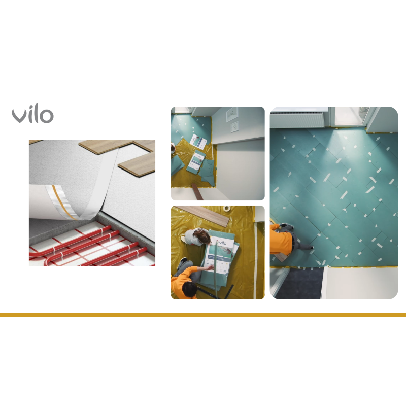 Folie/Substrat parchet 2 mm VILO Alu | Protecție și montaj ușor