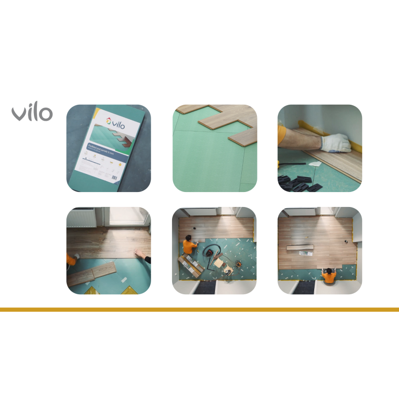 Folie/Substrat parchet 2 mm VILO Alu | Protecție și montaj ușor