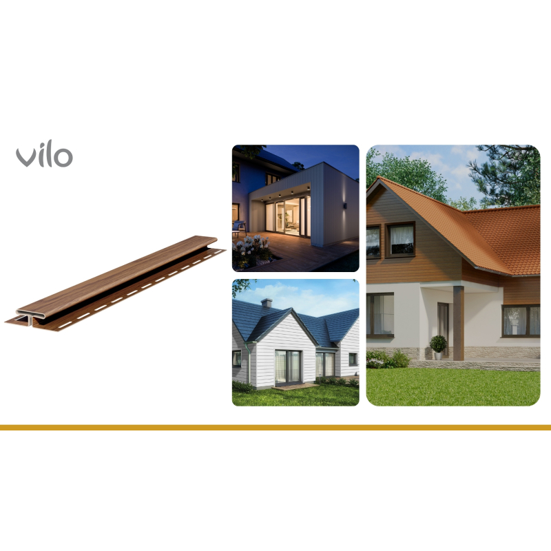 Vilo| Profil fatada SVP-18 Profil H de imbinare, Stejar Auriu, 3.05 m, 5 bucati/pachet