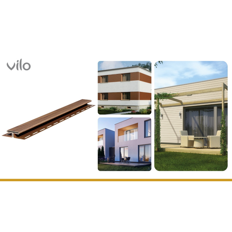 Vilo| Profil fatada SVP-18 Profil H de imbinare, Stejar Auriu, 3.05 m, 5 bucati/pachet