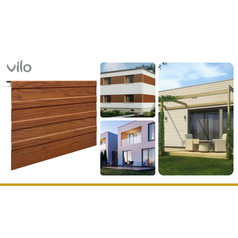Vilo| Profil fatada SVP-19 Profil de fațadă mare , Stejar Auriu, 3.05 m, 5 bucati/pachet