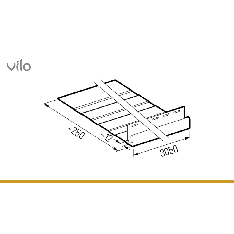 Vilo| Profil fatada SVP-19 Profil de fațadă mare , Stejar Auriu, 3.05 m, 5 bucati/pachet