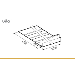 Vilo| Profil fatada SVP-19 Profil de fațadă mare , Stejar Auriu, 3.05 m, 5 bucati/pachet