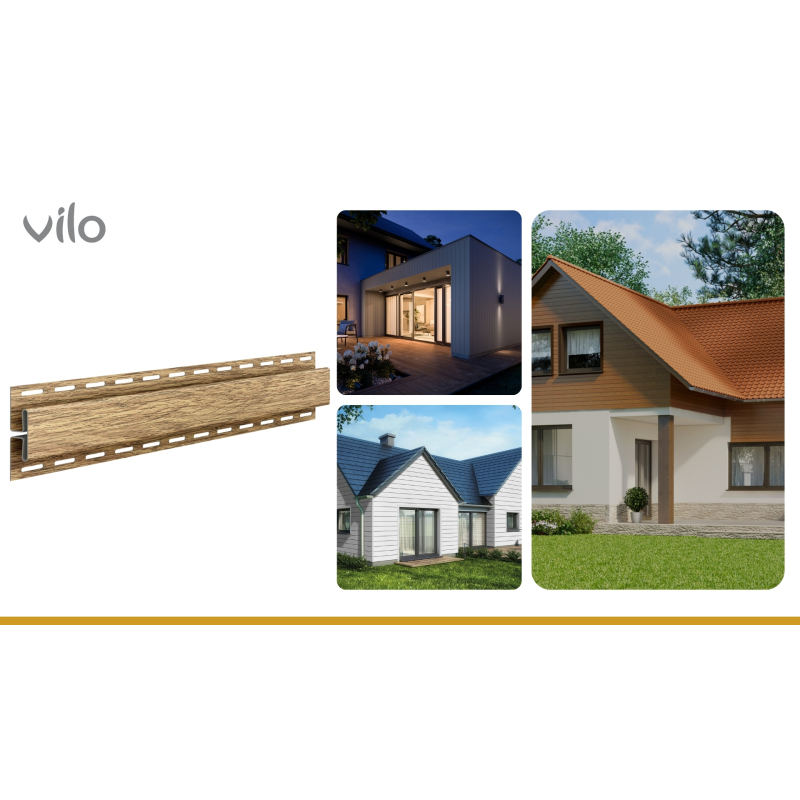 Vilo| Profil fatada SVP-18 Profil H de imbinare, Stejar Miere, 3.05 m, 5 bucati/pachet