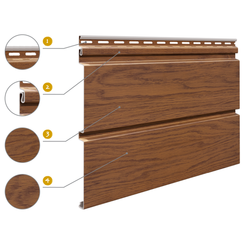 Vilo| Profil fatada Siding de fatada SVP-05 Stejar Auriu, 3m 10 bucati