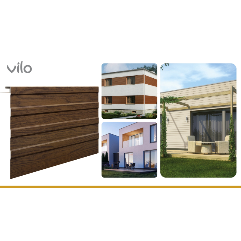 Vilo| Profil fatada SVP-19 Profil de fațadă mare Nuc, 3.05 m, 5 bucati/pachet