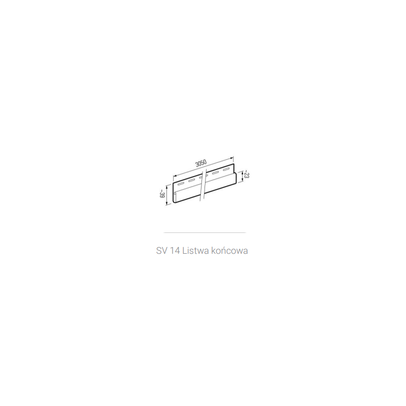 End strip SVP-14 Walnut 3,05M