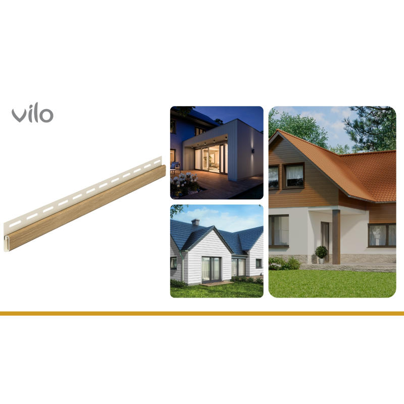 Vilo| Profil fatada SVP-14 Profil de finisare, Stejar, 3.05 m, 5 bucati/pachet