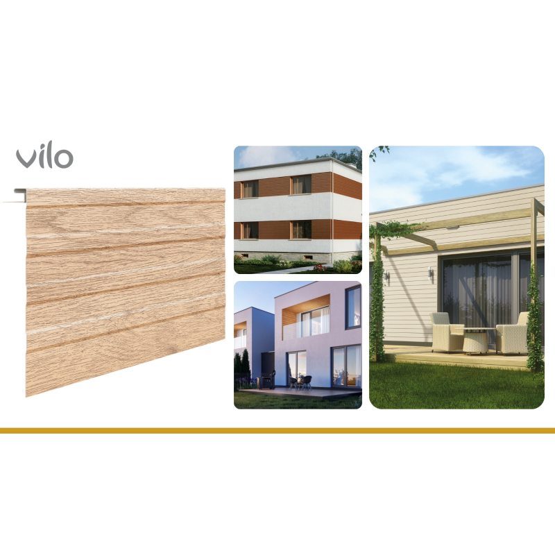 Vilo| Profil fatada SVP-19 Profil de fațadă mare , Stejar Deschis, 3.05 m, 5 bucati/pachet