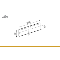 Vilo| Profil fatada SV-14 Profil de finisare , Alb, 3.05 m, 5 bucati/pachet