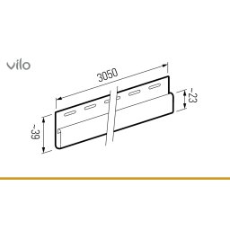 End strip SV-14 Beige 3,05M