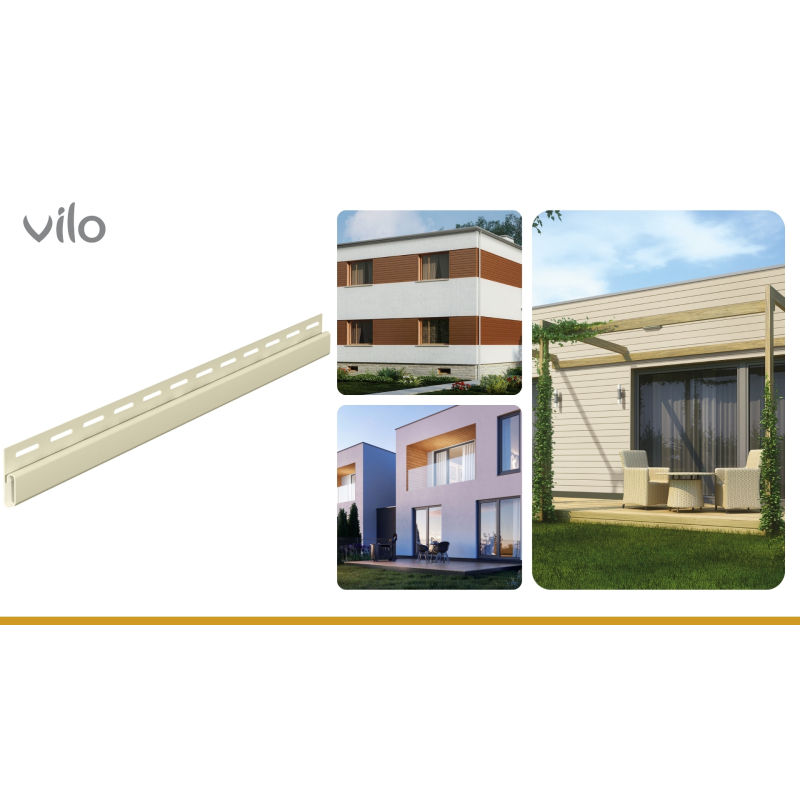Vilo| Profil fatada SV-14 Profil de finisare Crem, 3.05 m, 5 bucati/pachet
