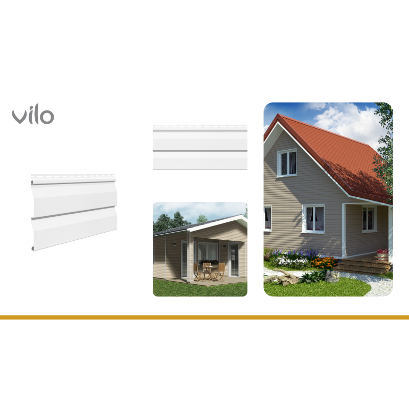 Vilo| Profil fatada Siding de fatada SV-03 Alb, 3m 20 bucati