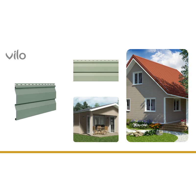 Vilo| Profil fatada Siding de fatada SV-03 Verde Deschis, 3m 20 bucati