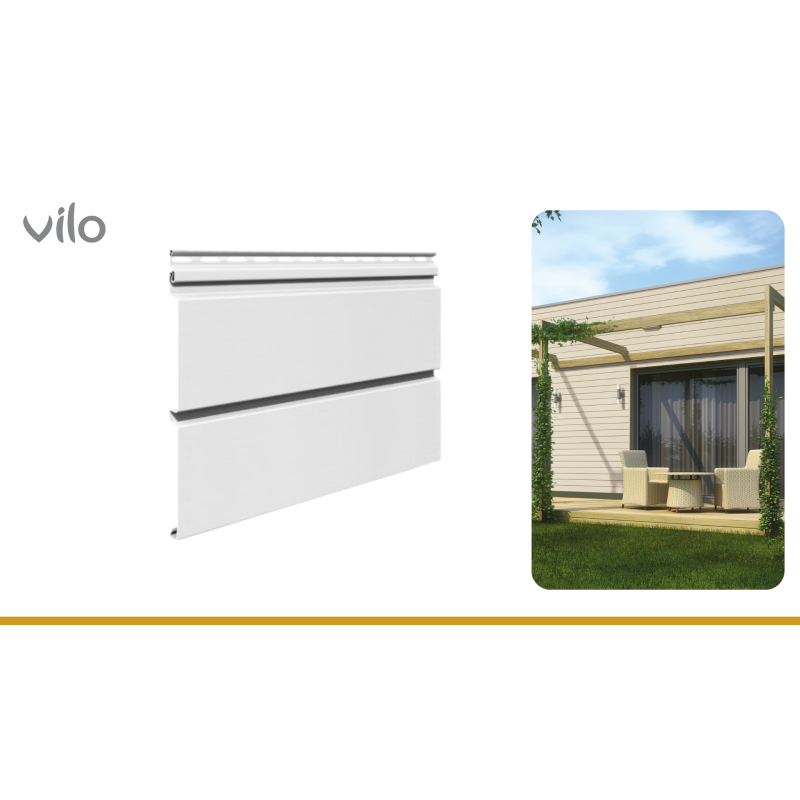 Vilo| Profil fatada Siding de fatada SV-05 Alb, 3m 10 bucati