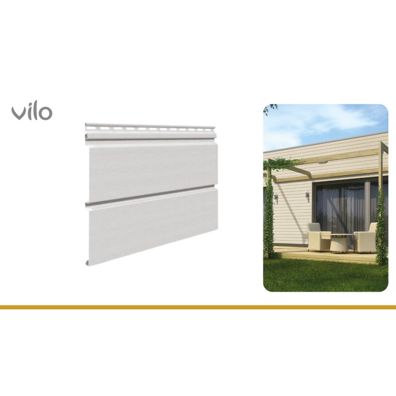 Vilo| Flat siding panel SV 05 Light grey 3M 10SZT