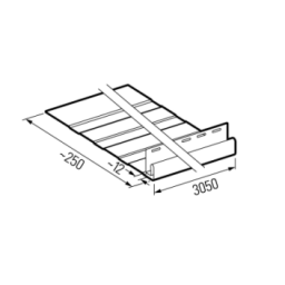 Facade slat large SV-19 Light grey 3.05M 5SZT