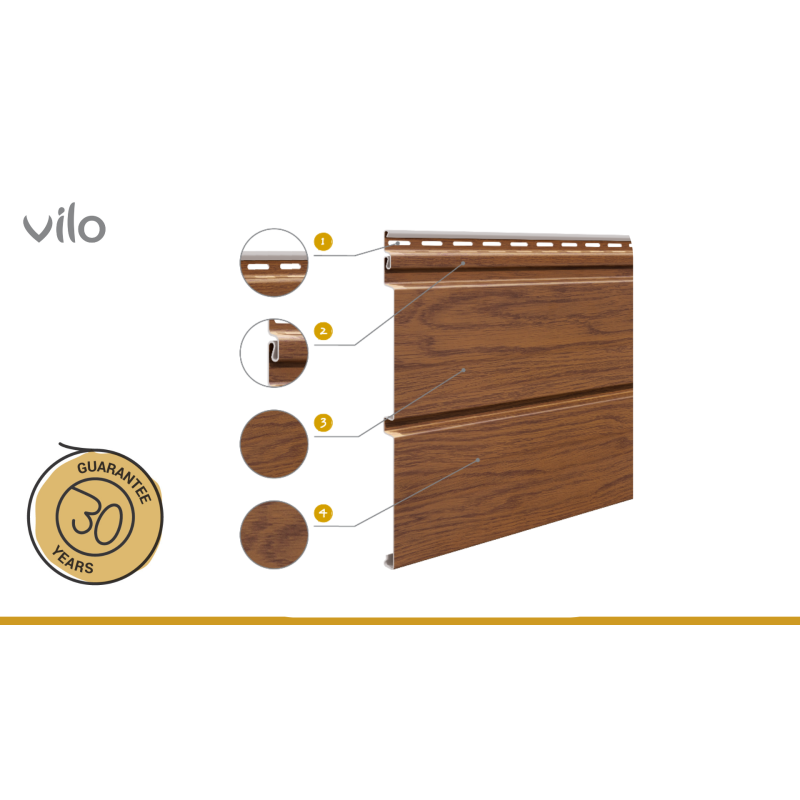 Vilo| Profil fatada Panouri Lamelare Siding SV-05 Olive, 3m 10 bucati