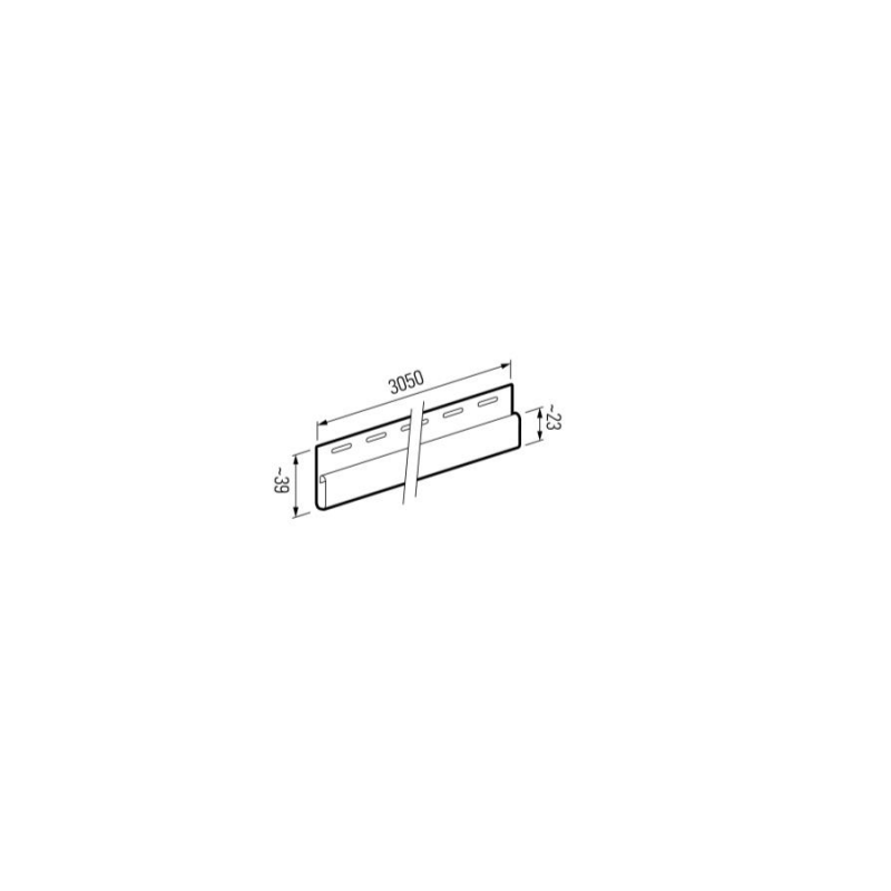 Vilo| Profil fatada SV-14 Profil de finisare Maslin, 3.05 m, 5 bucati/pachet