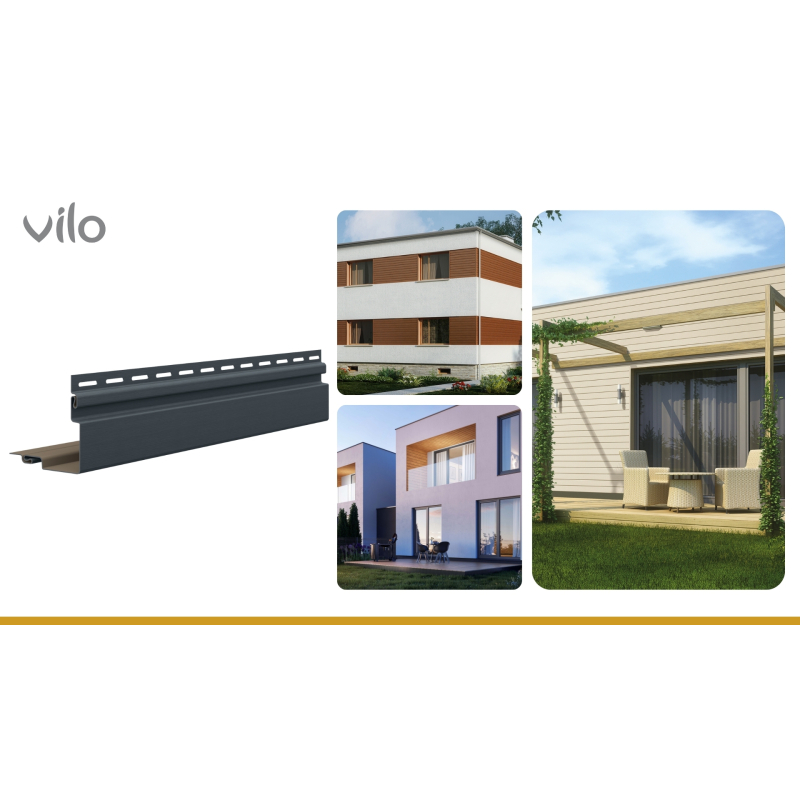 Vilo| Profil fatada SV-12 Colt Exterior V Gri Antracit , 3.05 m, 5 bucati/pachet.