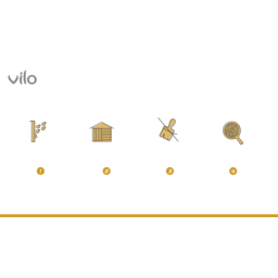 Vilo| Fronto SVP Golden Oak V-Black lamellas - 4 pieces.