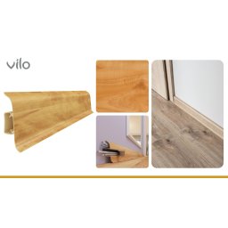 Plinta parchet PVC Smart Flex 524, canal cablu, 250 x 5.5 x 2.2 cm | VILO