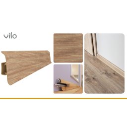 Plinta parchet PVC Smart Flex 5114, canal cablu, 250 x 5.5 x 2.2 cm | VILO