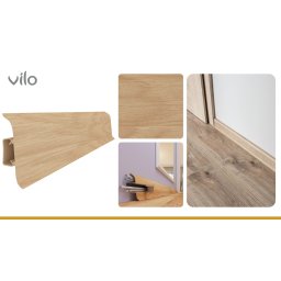 Plinta parchet PVC Smart Flex 5117, canal cablu, 250 x 5.5 x 2.2 cm | VILO