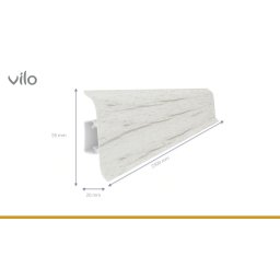Plinta parchet PVC Smart Flex 5117, canal cablu, 250 x 5.5 x 2.2 cm | VILO