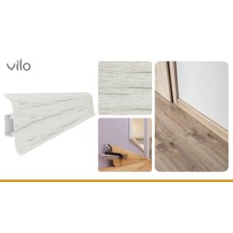 Plinta parchet PVC Smart Flex 5118, canal cablu, 250 x 5.5 x 2.2 cm | VILO