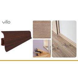 Plinta parchet PVC Smart Flex 547, canal cablu, 250 x 5.5 x 2.2 cm | VILO